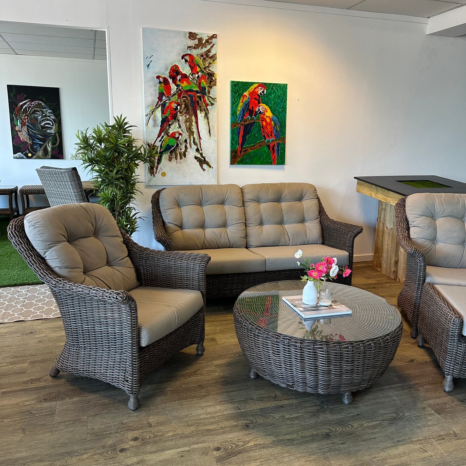 4 Seasons Outdoor (4SO) Madoera Loungeset – Compleet, Tuin en Terras, Tuinsets en Loungesets, Gebruikt, Verzenden, ., .