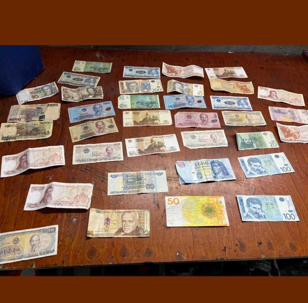 Verzameling oud briefgeld uit diverse landen, Ophalen, Gebruikt