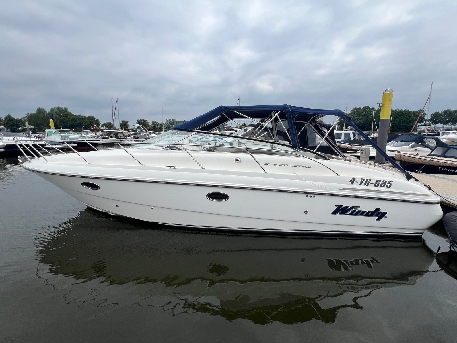 Windy 32 Grand Tornado 2007 2x Volvo Penta 5.0GXI V8, Ophalen, Gebruikt, Windy, Biminitop