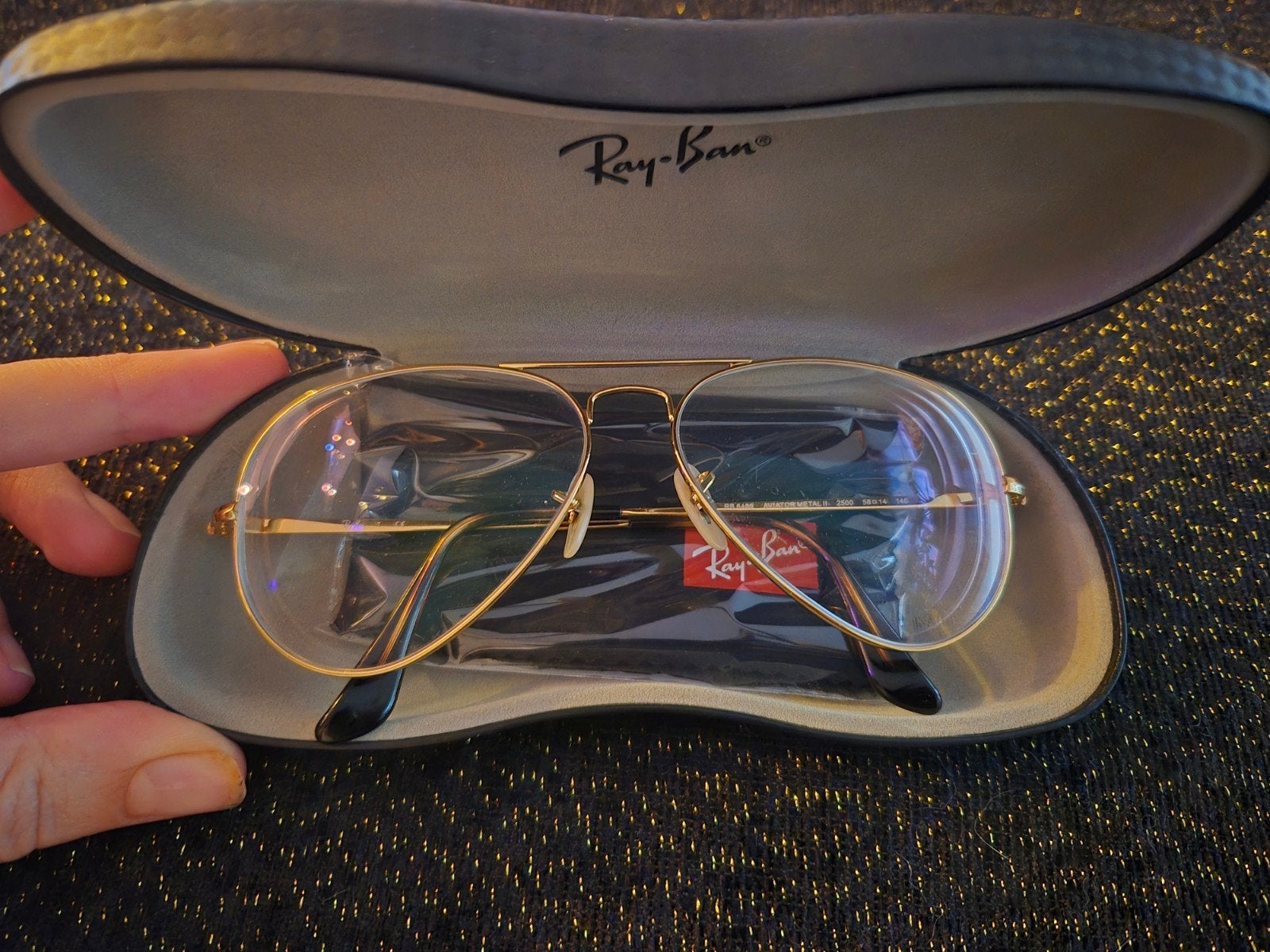 Ray-Ban RB 6489 Aviator Metal II Bril - Goudkleurig, Overige kleuren, Ophalen of Verzenden, Zo goed als nieuw, Ray-Ban