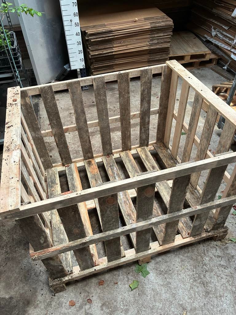 Pallet box voor houtopslag - Stevige houten kist, Ophalen, Gebruikt, 100 cm of meer, 60 cm of meer