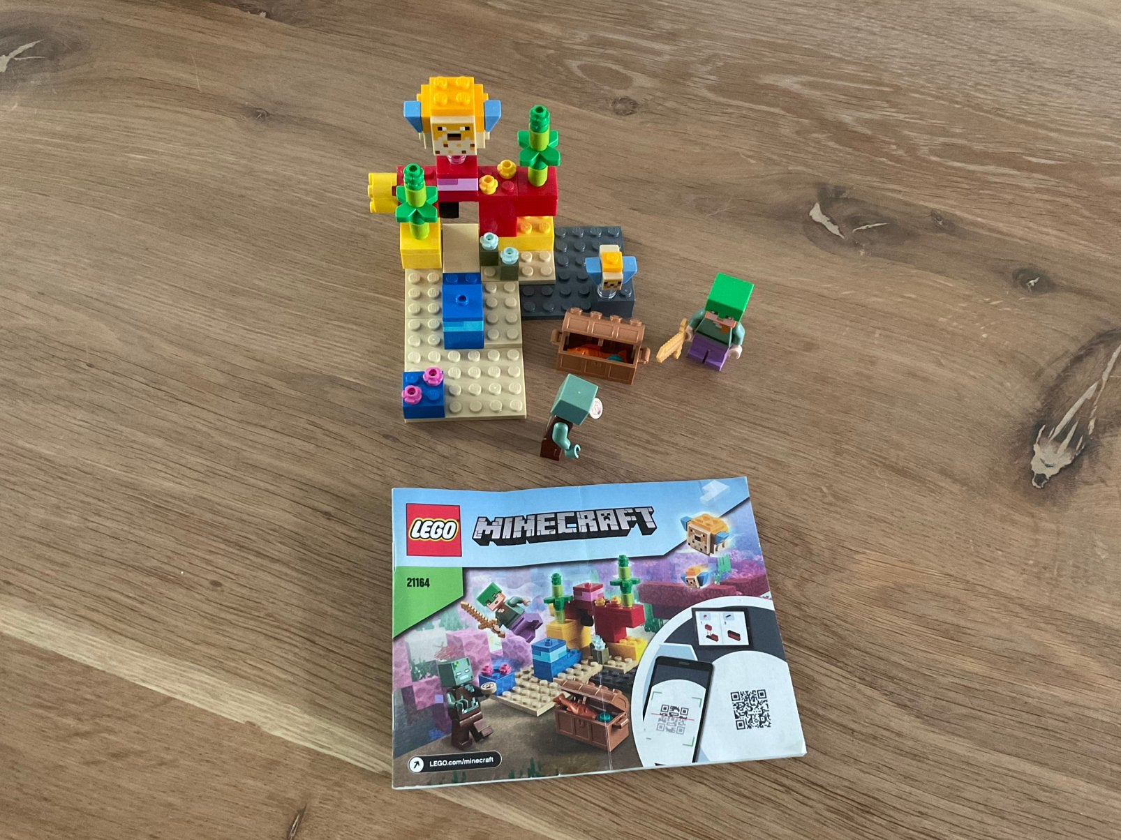 Lego Minecraft 21164, Het koraalrif, Minecraft, Lego, Ophalen of Verzenden, Zo goed als nieuw