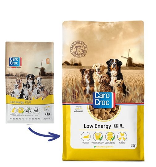 ACTIE Carocroc Low Energy 2x 12,5 kg €68,95, Dieren en Toebehoren, Dierenvoeding, Ophalen of Verzenden, Hond