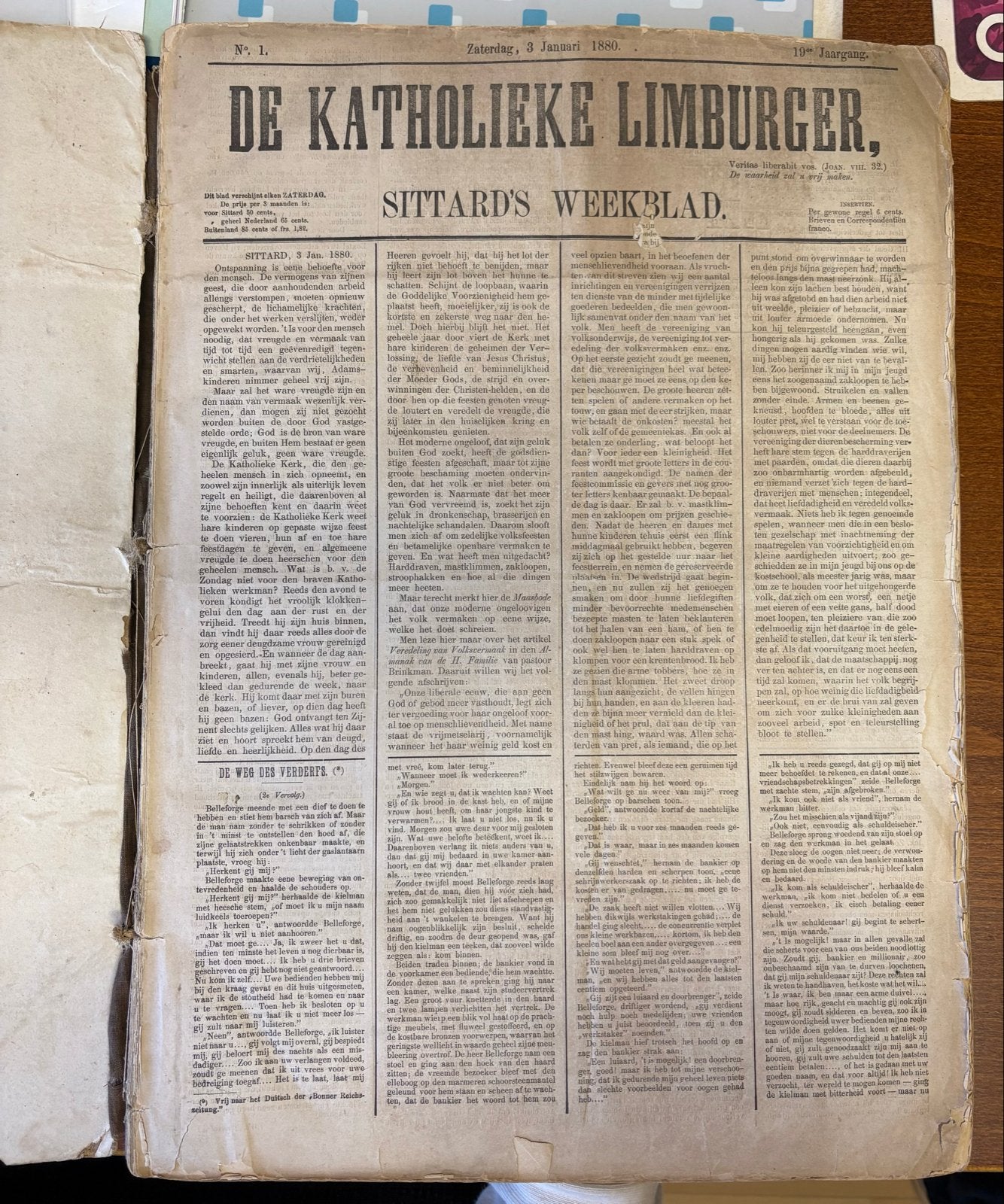 De Katholieke Limburger - Gehele jaargang 1880, Ophalen of Verzenden, Gelezen, Krant