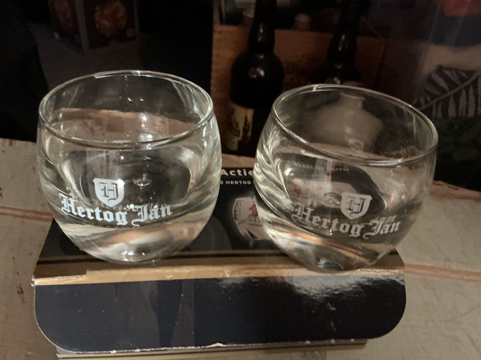 Te koop 2 amuse glaasjes hertog jan., Ophalen of Verzenden, Zo goed als nieuw