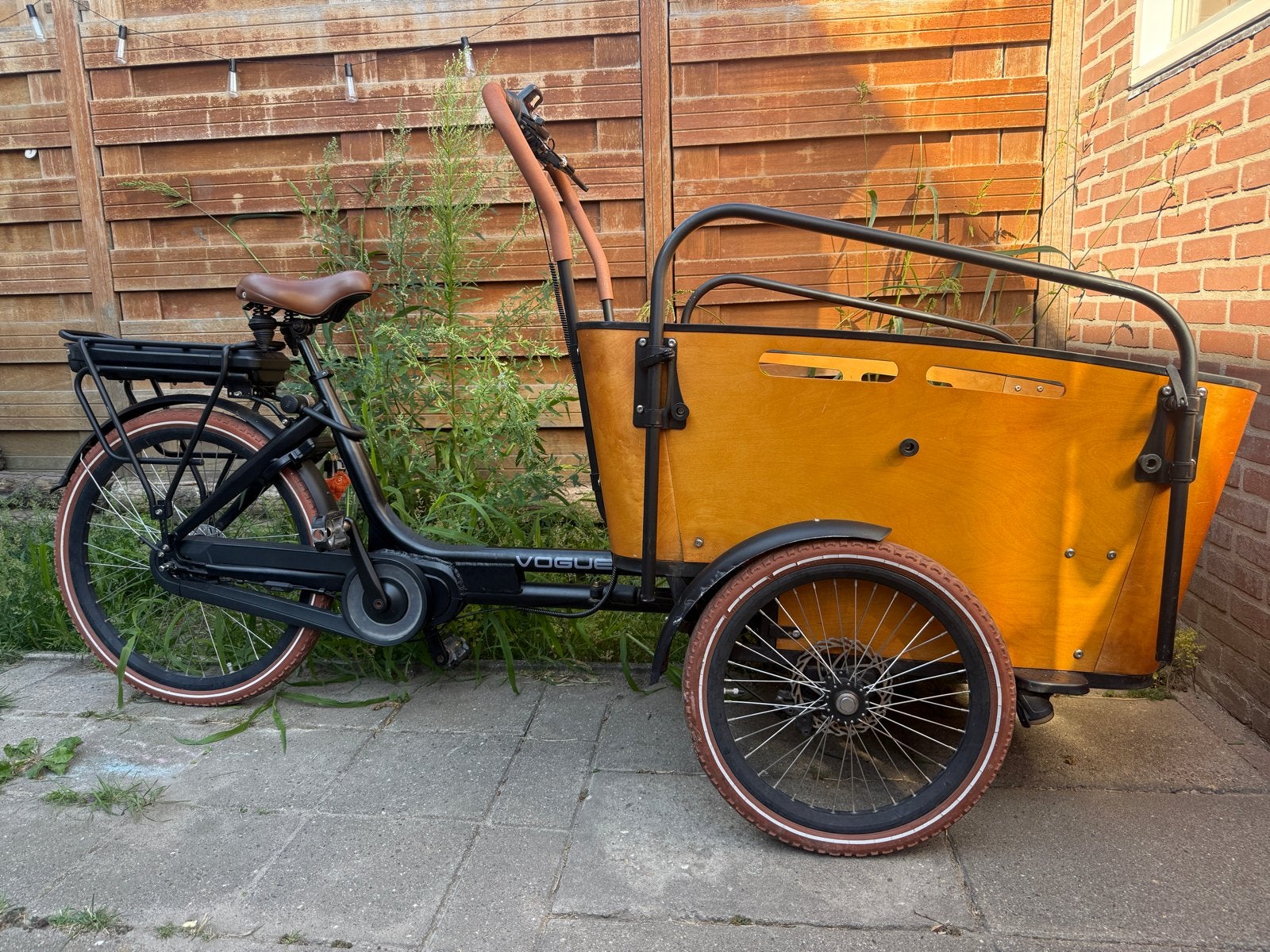 Vogue Bakfiets Elektrisch - Ideaal voor Gezin en Goederen, Gebruikt, Elektrisch, 2 kinderen, Schijfrem