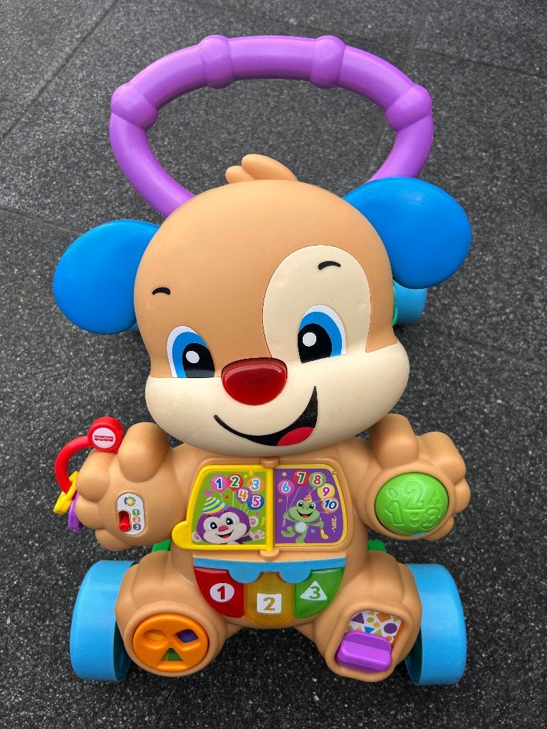 Fisher-Price Loopwagen Hond, Ophalen of Verzenden, Gebruikt, Duw- of Trekspeelgoed, Met geluid