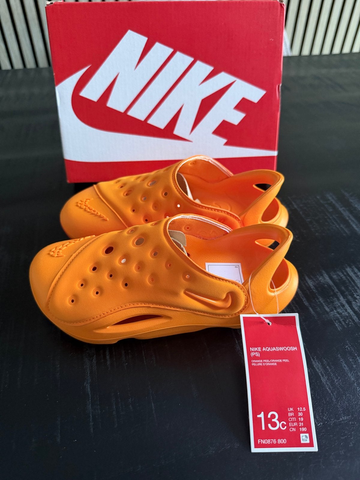Nieuwe Nike Aqua Swoosh PS Sandalen Orange Peel Maat 31, Kinderen en Baby's, Kinderkleding | Schoenen en Sokken, Jongen of Meisje