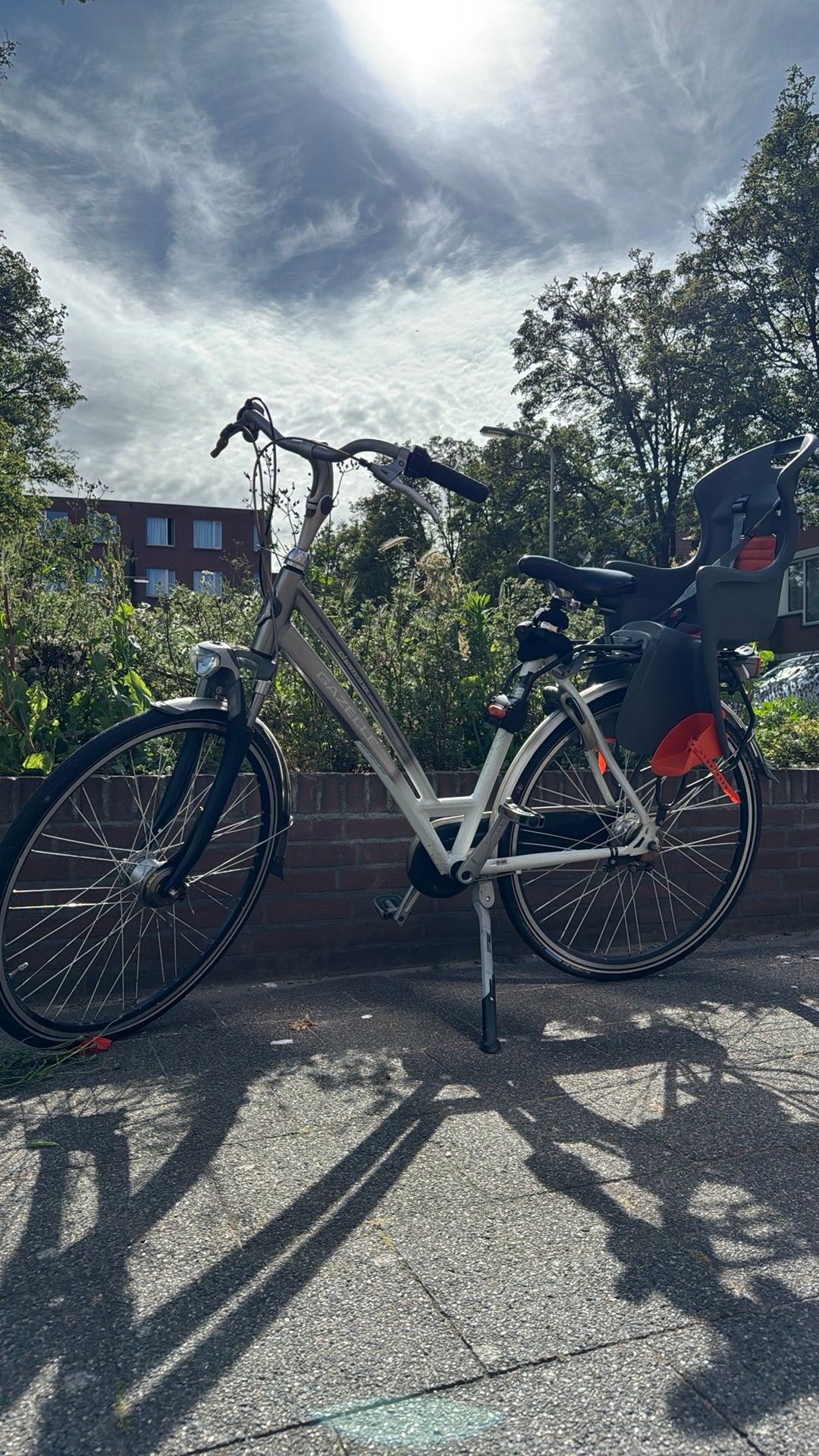Papa/mama Gazelle Chamonix Damesfiets met Kinderzitje, Ophalen, Velgrem, Versnellingen, Gazelle
