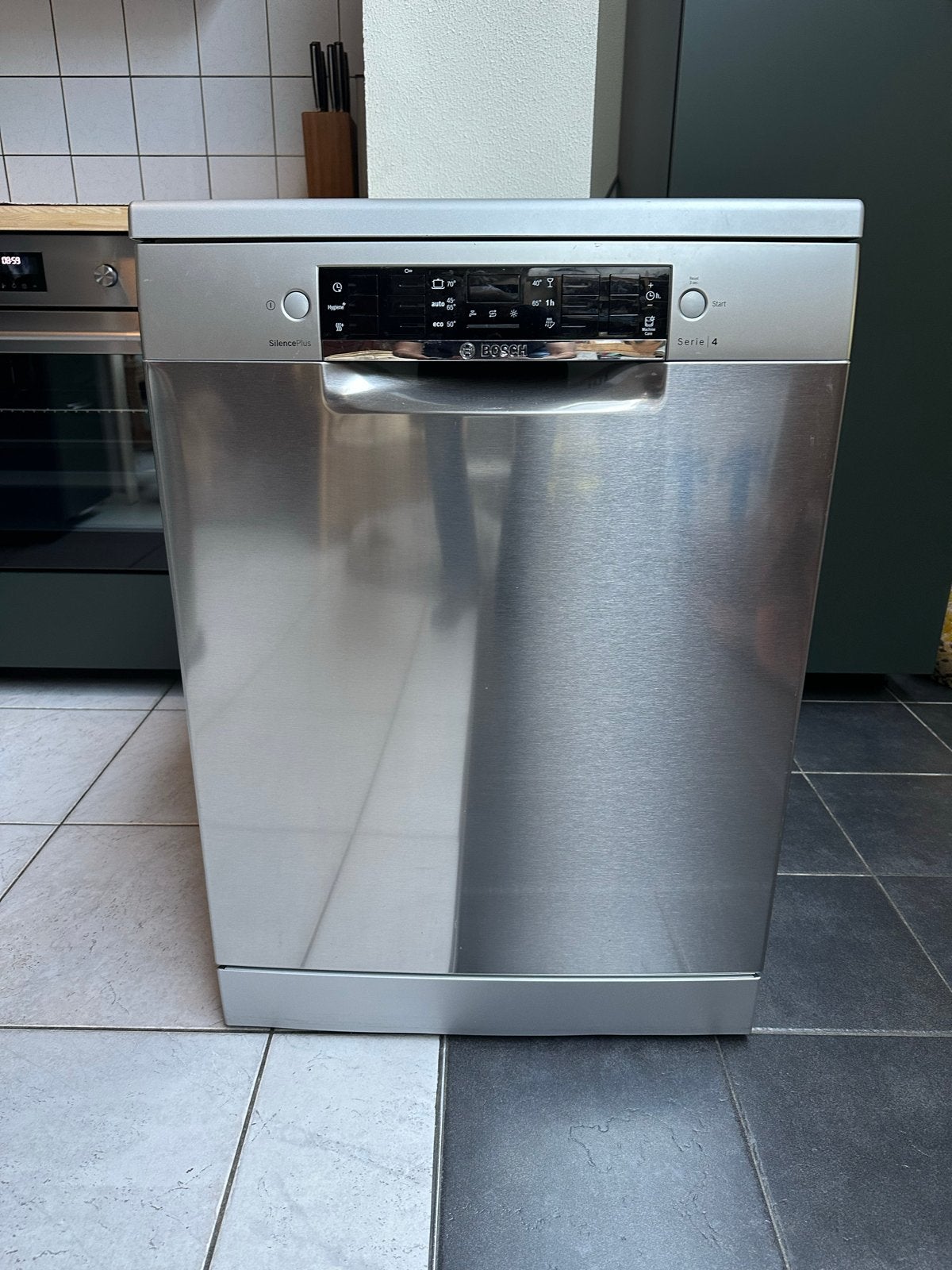 Bosch Serie 4 SilencePlus RVS Vrijstaande Vaatwasser, Witgoed en Apparatuur, Vaatwasmachines, Ophalen, 60 cm of meer, Zo goed als nieuw