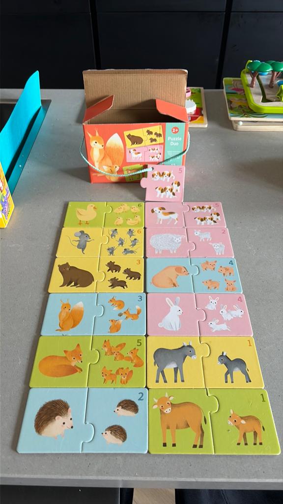 Djeco puzzel duo babydieren, Ophalen, 10 tot 50 stukjes
