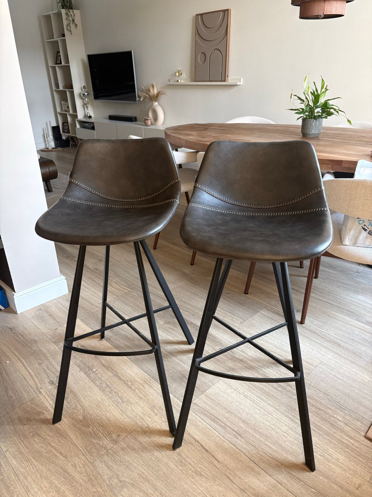 Bar kruk Goossens, Ophalen, Met voetsteun, 60 tot 90 cm, Zo goed als nieuw