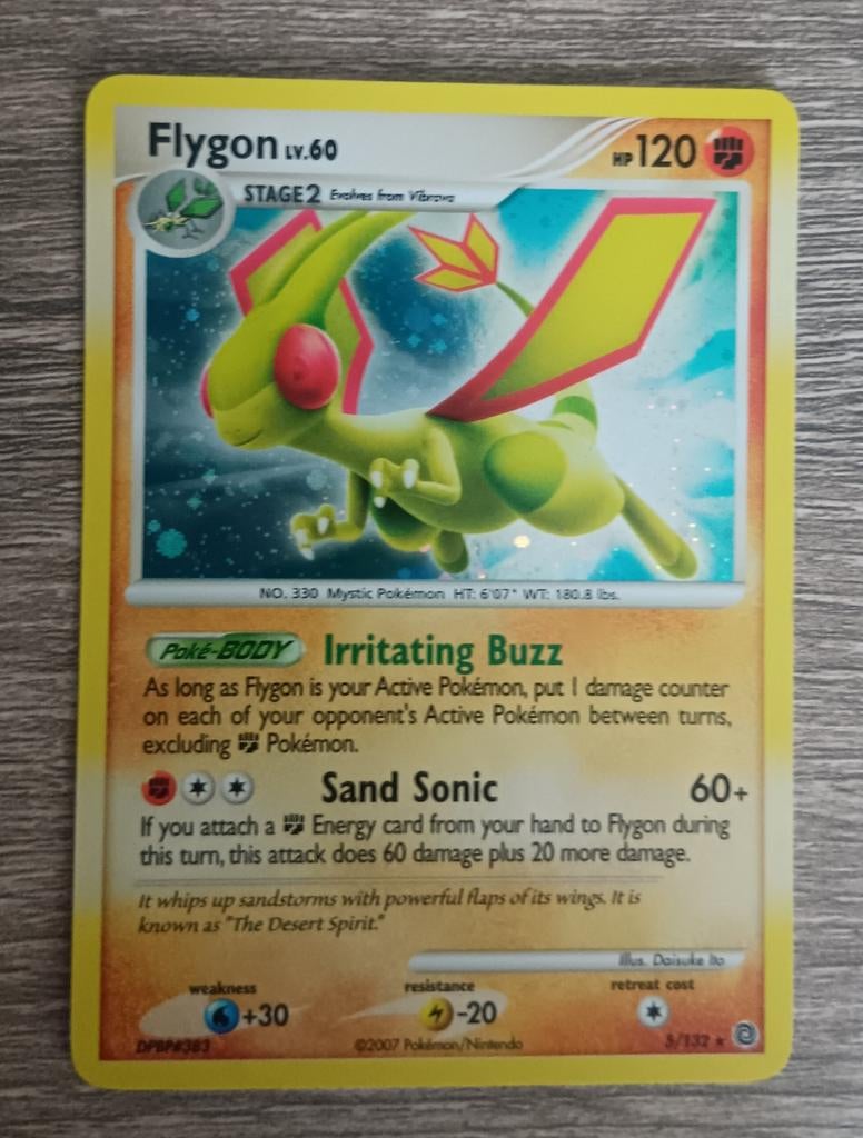 Flygon lv.60 holo Secret Wonders, Ophalen of Verzenden, Losse kaart, Foil
