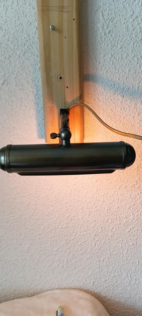Vintage Bronzen pianolamp/bureaulamp/ schilderijlampje, Ophalen of Verzenden, Gebruikt, Klassiek