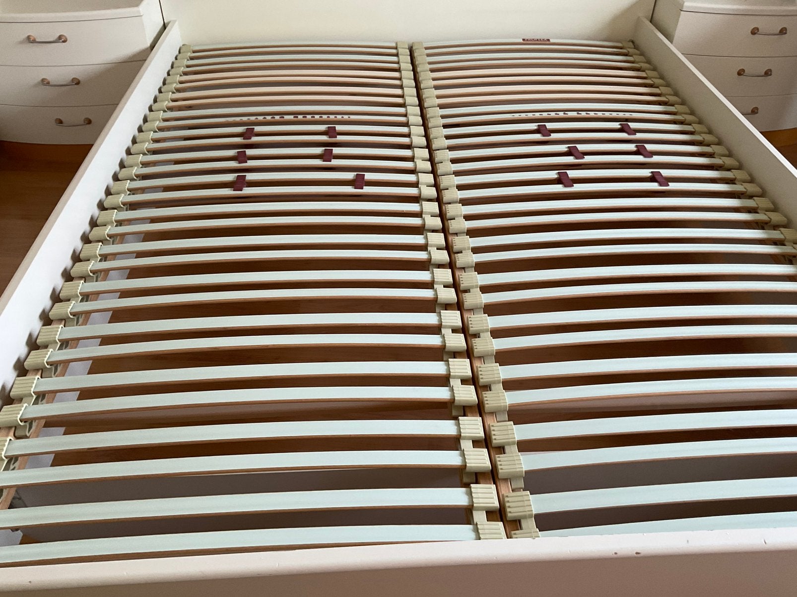 Latenbodem & matras, Ophalen, Eenpersoons, Zo goed als nieuw, 80 cm