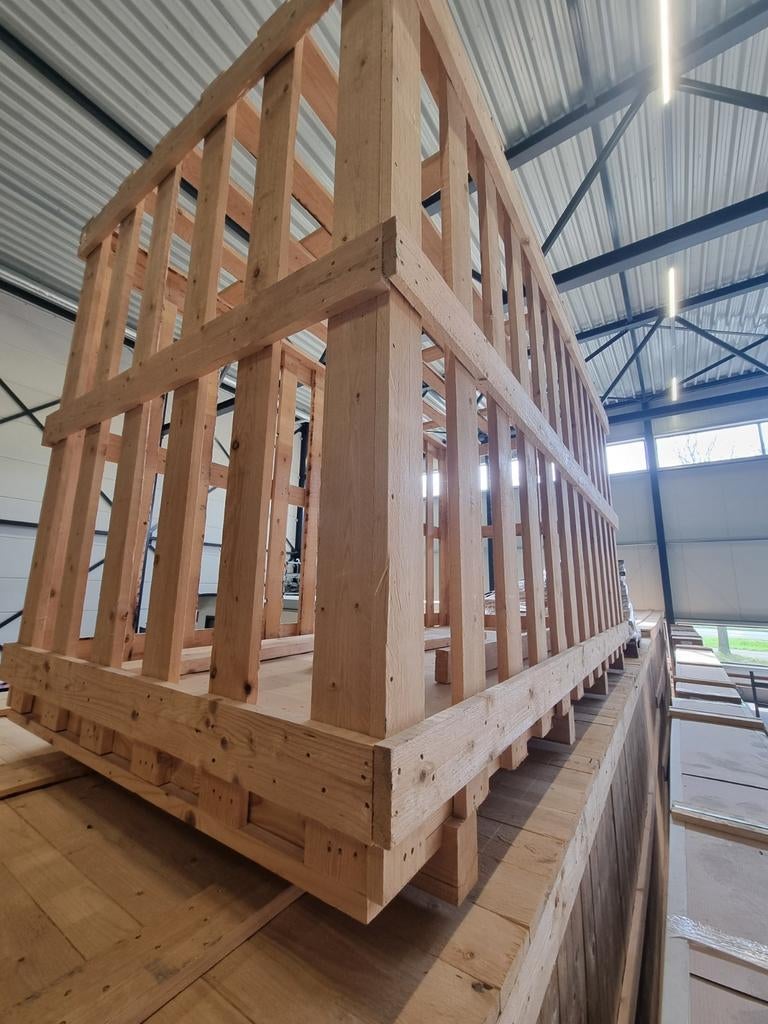 Grote houten kisten/kratten voor transport of keet/schuur, Doe-het-zelf en Verbouw, Kratten en Dozen, Gebruikt, 100 cm of meer