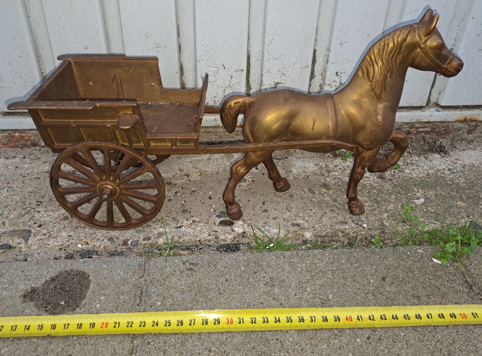 Decoratief messing paard en wagen - Diverse modellen, Ophalen of Verzenden, Gebruikt
