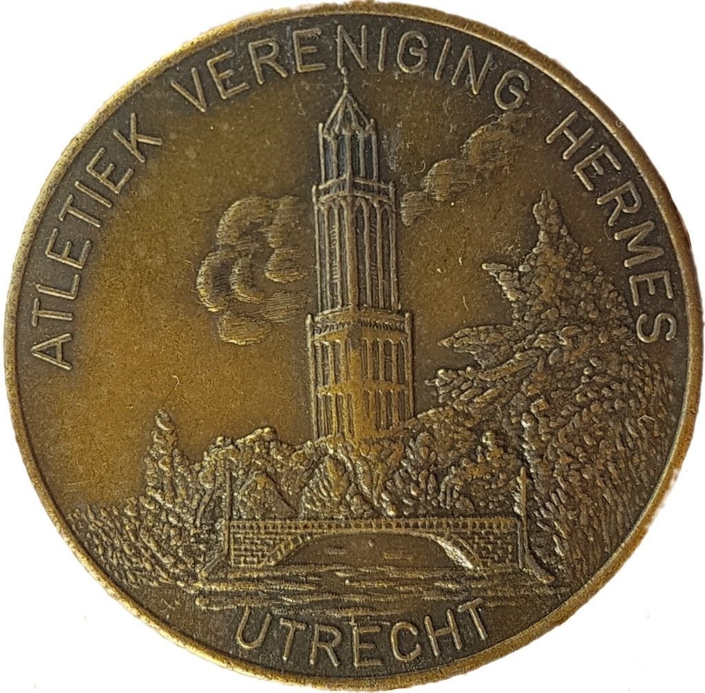 Prijspenning A.V. Hermes, Postzegels en Munten, Ophalen of Verzenden, Overige materialen