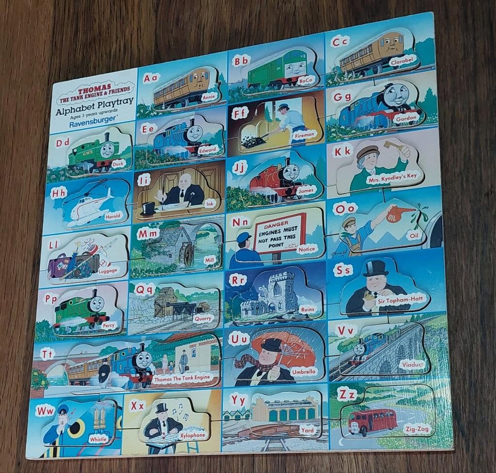 Thomas de Trein Alfabet Puzzel (engels), Ophalen of Verzenden, 10 tot 50 stukjes