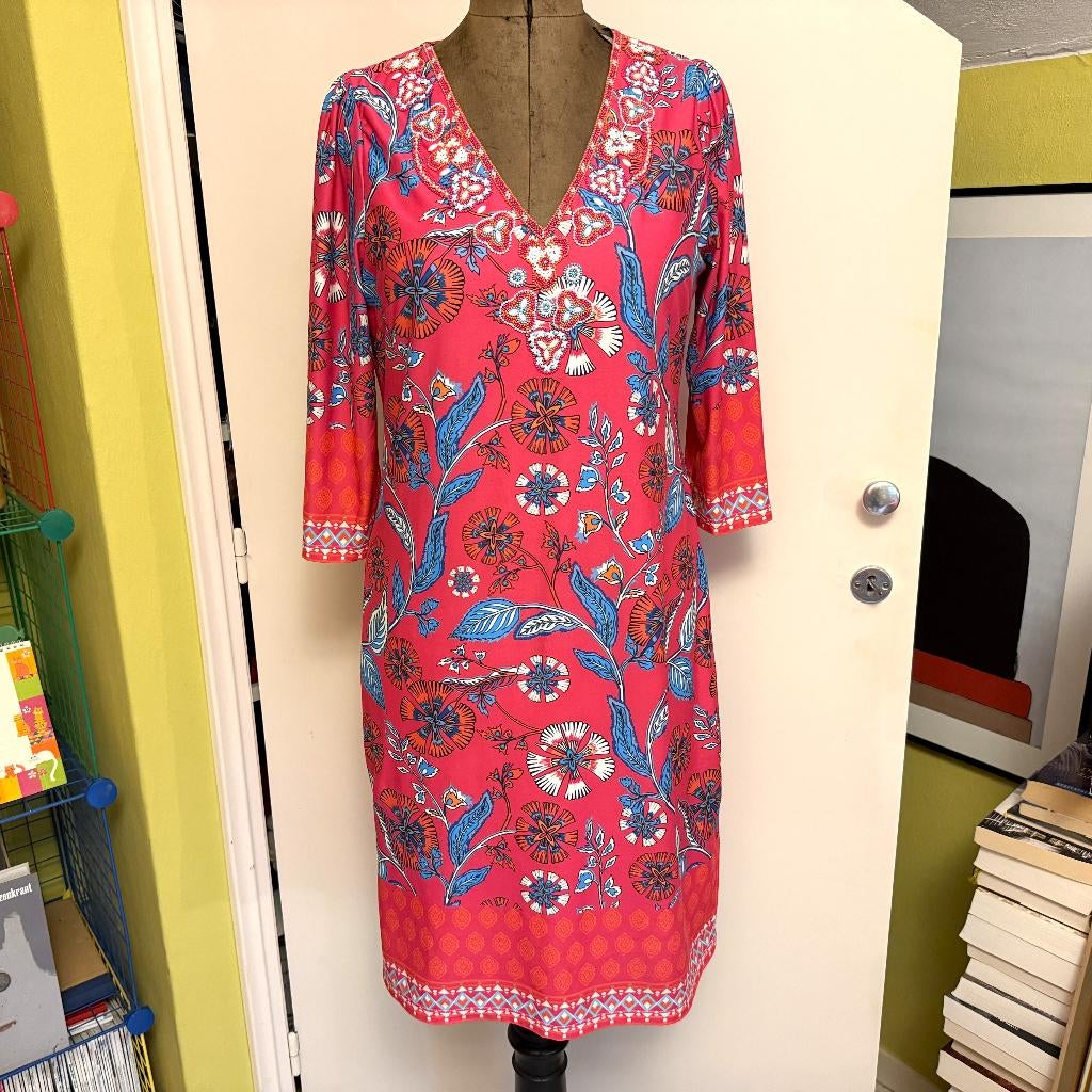 K-Design kleurrijke zomer jurk maat M=38 ZGAN!, Maat 38/40 (M), K-design, Overige kleuren, Verzenden