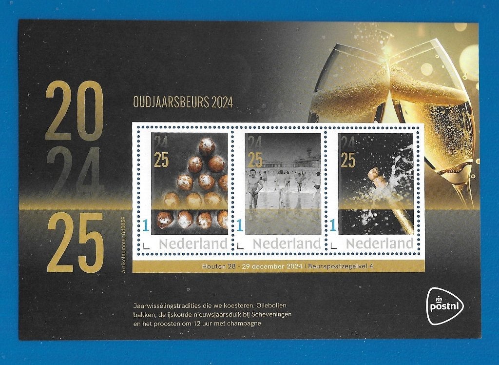 Beurspostzegels Oudjaarsbeurs nr. 4 2024 (postzegelvel), Verzenden, Na 1940, Postfris