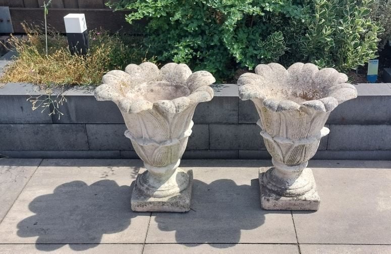 Betonnen bloempot, Ophalen, Gebruikt, 40 cm of meer, Rond