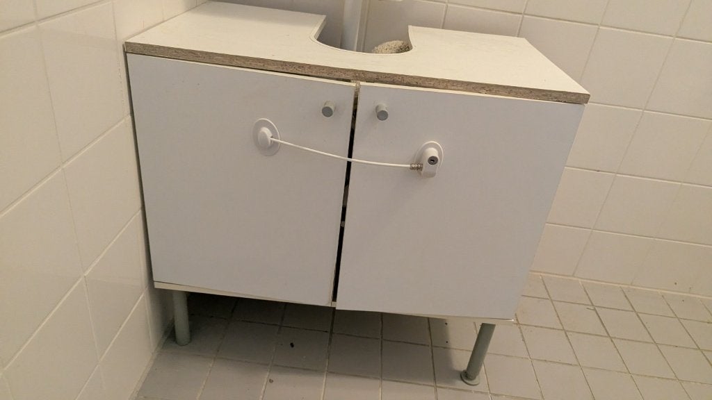 Witte wastafelonderkast / badkamerkast, Ophalen, Gebruikt, 50 tot 100 cm, Minder dan 100 cm