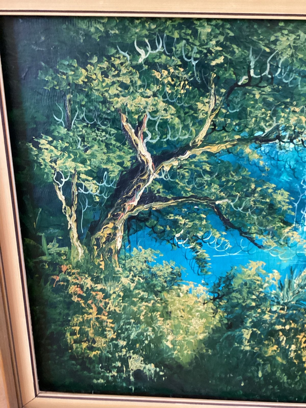 Foto 2 van Aziatisch Landschap met Rivier en Visser. Prijs T.e.a.b.