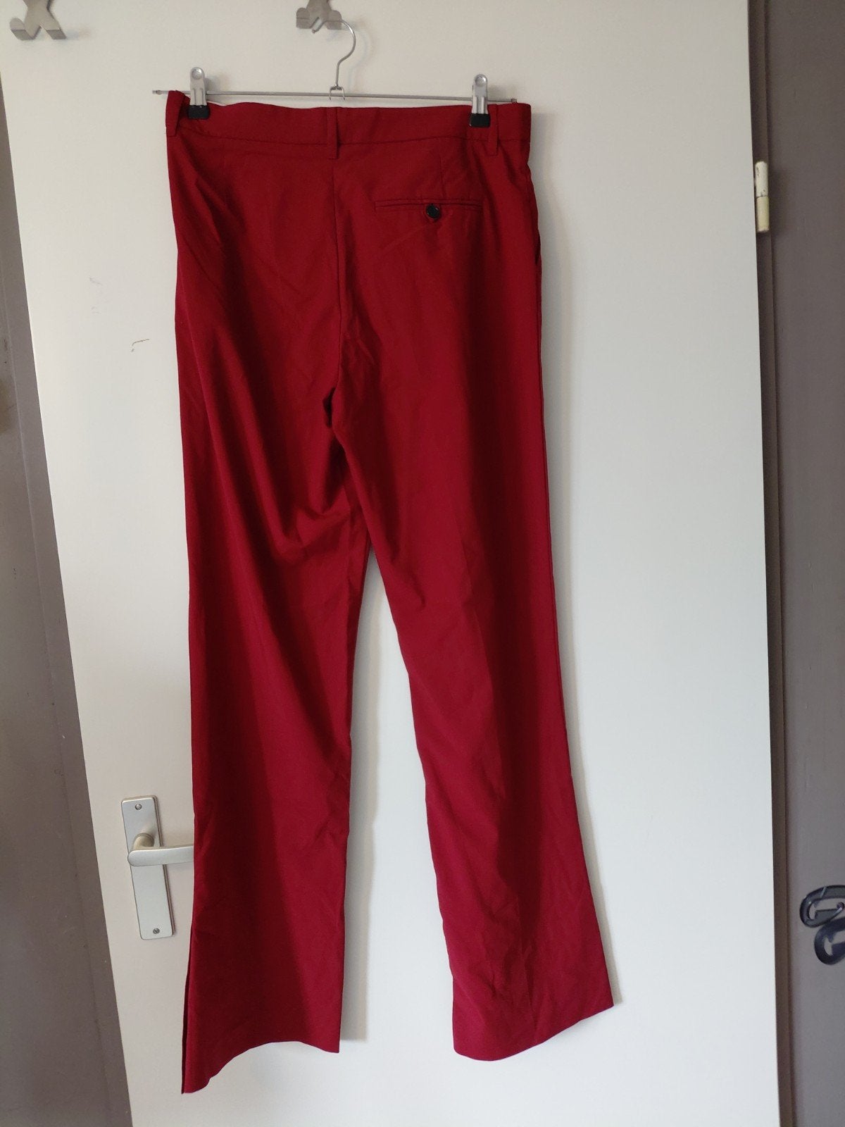 Zara rode broek met splitje, maat M, Ophalen of Verzenden, Gedragen, Rood