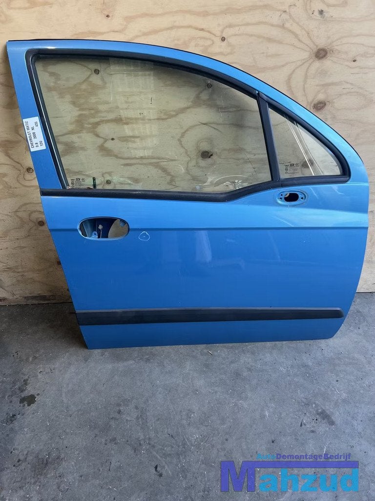 CHEVROLET MATIZ Blauw 12U Rechts voor deur 2005+, Gebruikt, Info@gm.com, Chevrolet, Deur