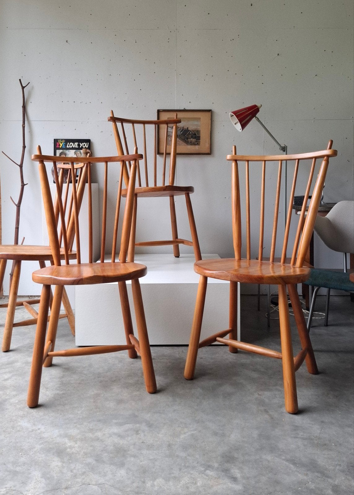 Vintage stoel de Ster Geldermalsen brutalisme, Huis en Inrichting, Ophalen, Gebruikt, Bruin, Vier
