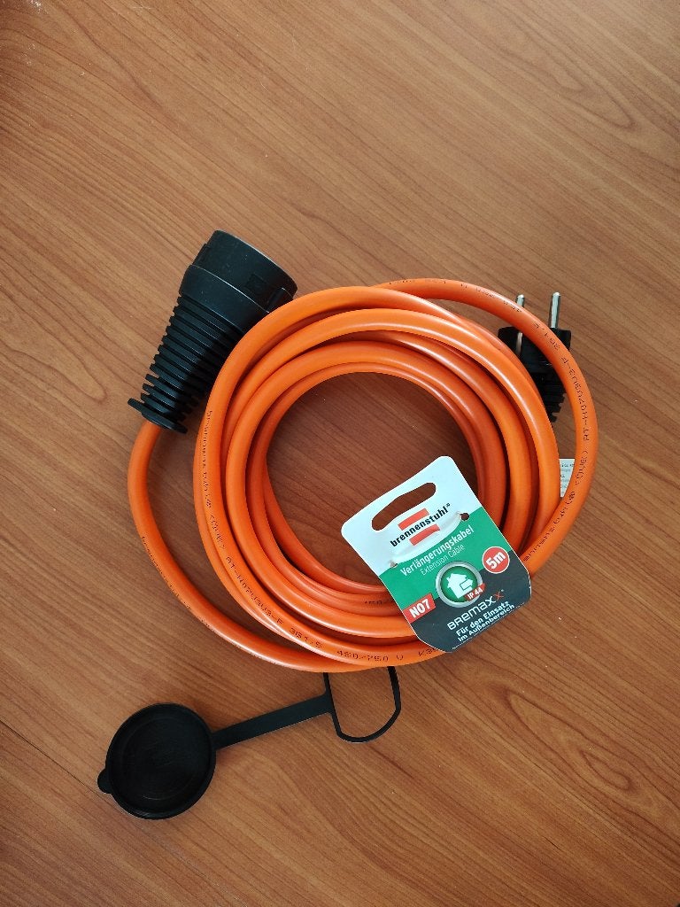 Brennenstuhl BREMAXX Verlengsnoer 5m kabel in oranje,  IP44, Ophalen of Verzenden, Nieuw, Brennenstuhl, Kabel of Snoer