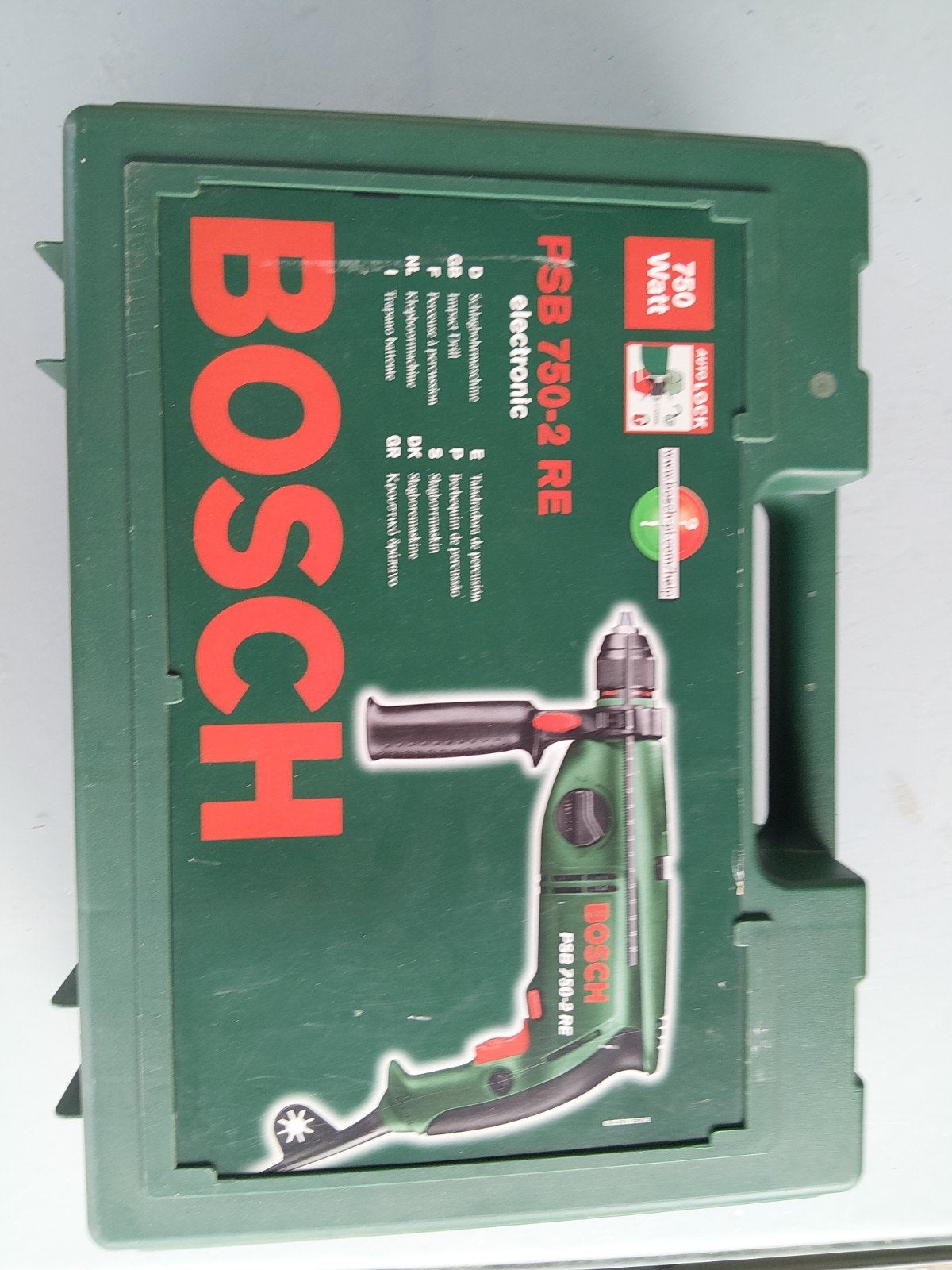 Bosch PSB 750-2 RE Klopboormachine 750W in koffer, Variabele snelheid, Ophalen, Boormachine, Gebruikt