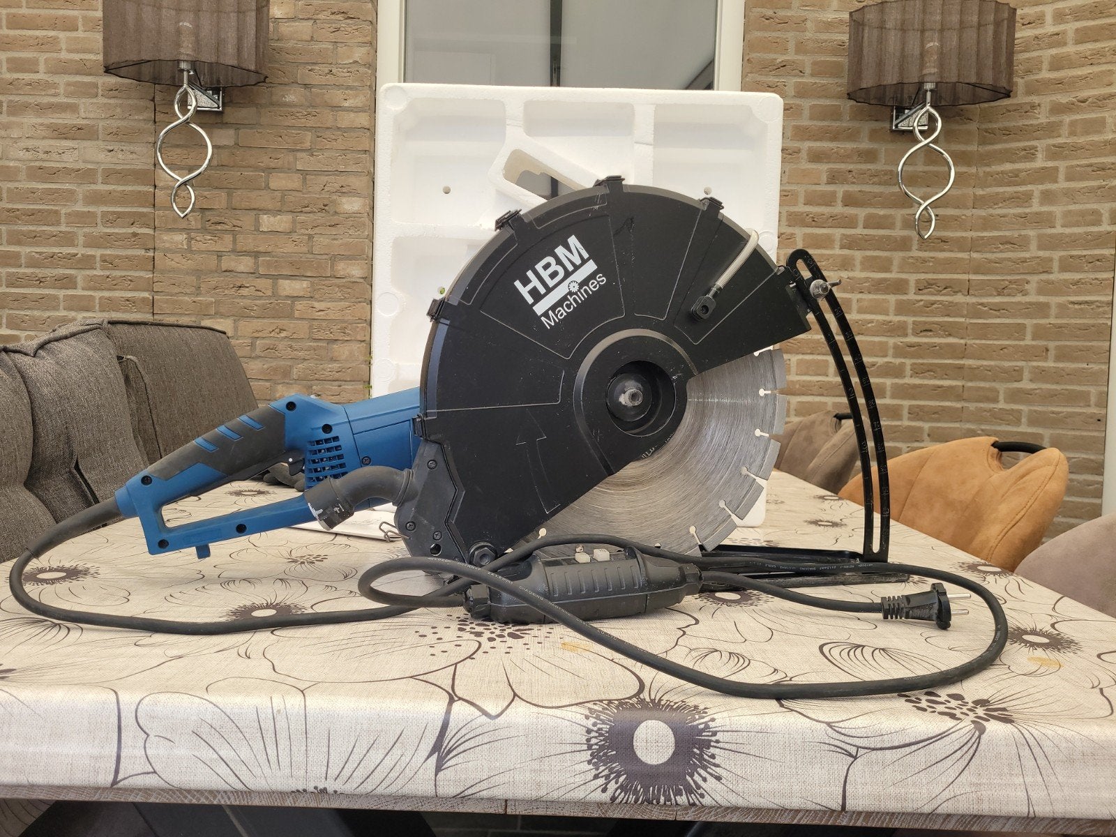HBM Profi 350 mm muurzaag / betonzaag, Ophalen of Verzenden, Zo goed als nieuw