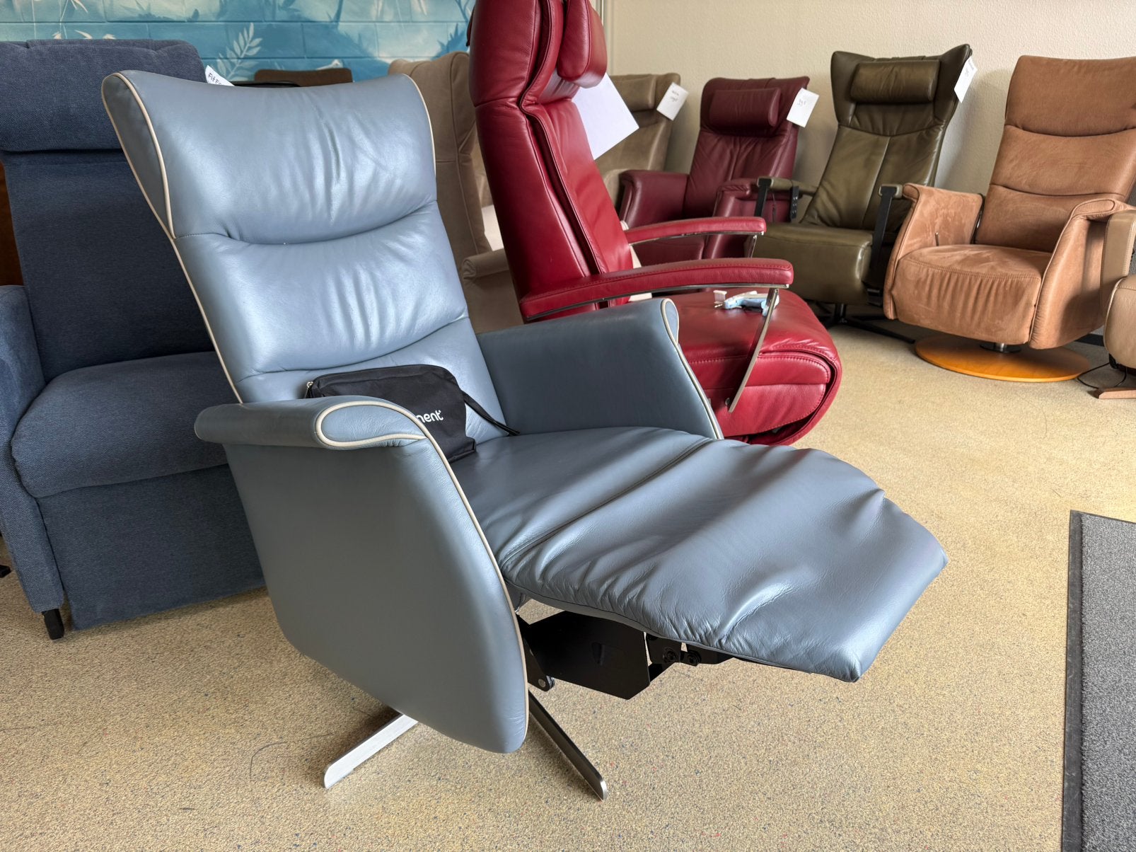 Prominent sta op stoel relax fauteuil relaxfauteuil, Ophalen of Verzenden, Leer, Gratis bezorging regio Utrecht
