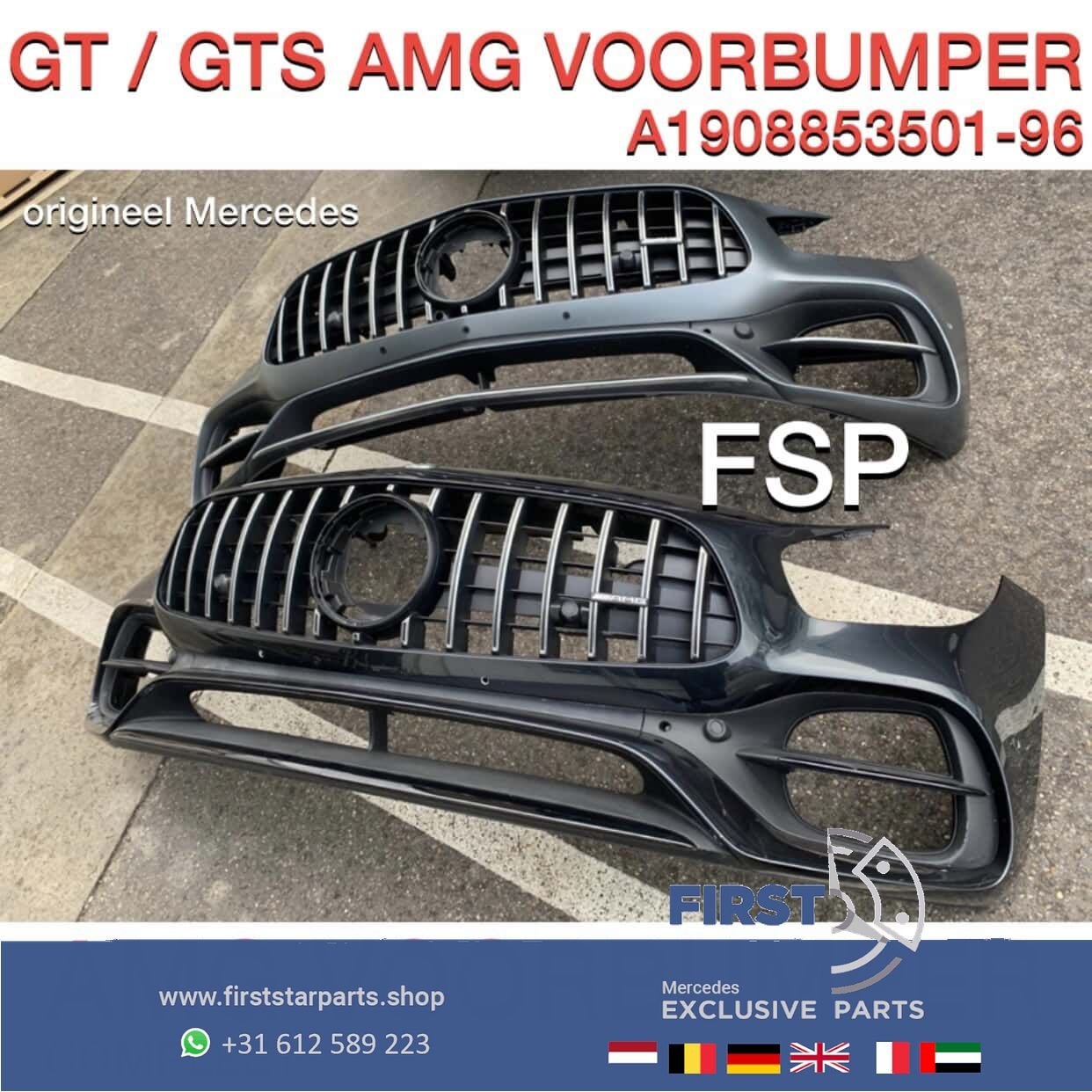 W190 C190 R190 GTR GTS 63 AMG VOORBUMPER COMPLEET Mercedes O, Gebruikt, -, Voor, Ophalen of Verzenden