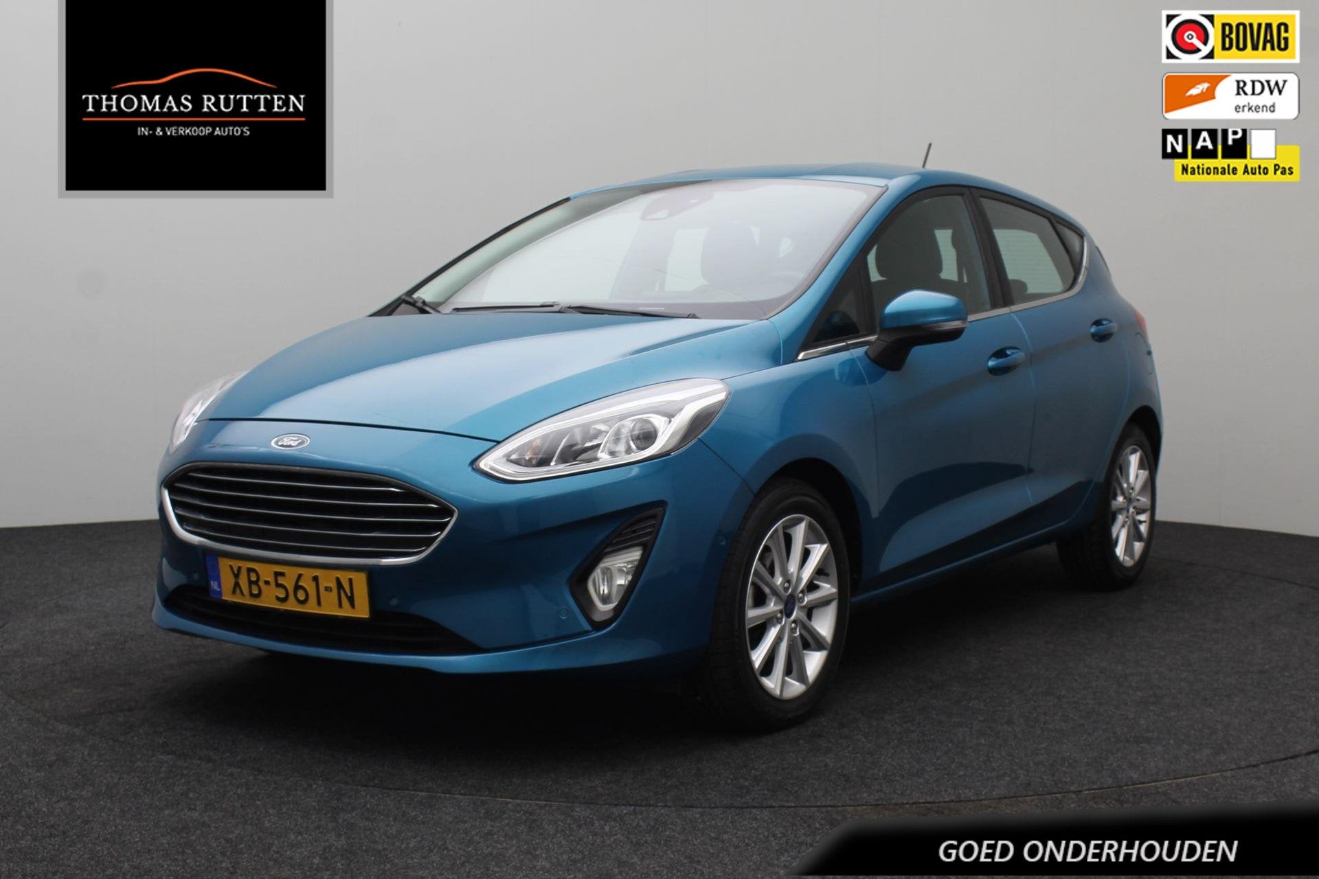 Ford Fiesta 1.0 EcoBoost Titanium 2018 | Goed Onderhouden |, Gebruikt, Euro 6, Blauw, 49 €/maand