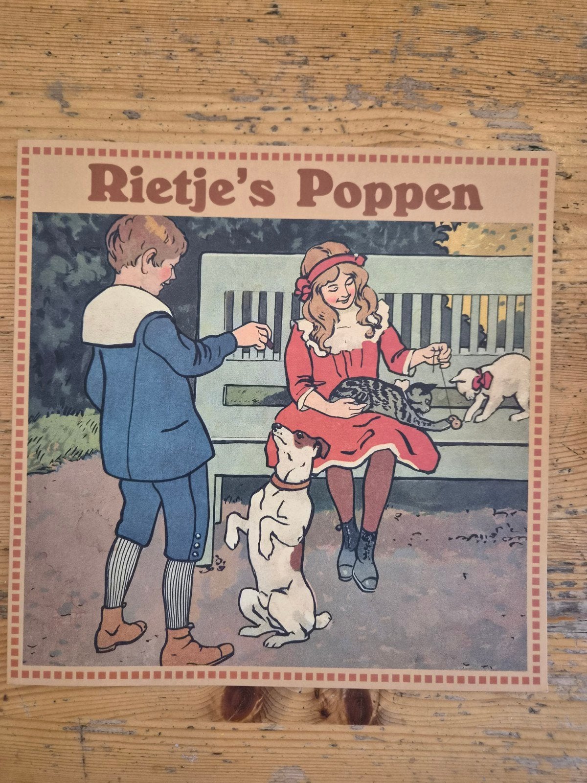 Vintage prentenboek 'Rietje's Poppen', Verzamelen, Poppen, Ophalen of Verzenden