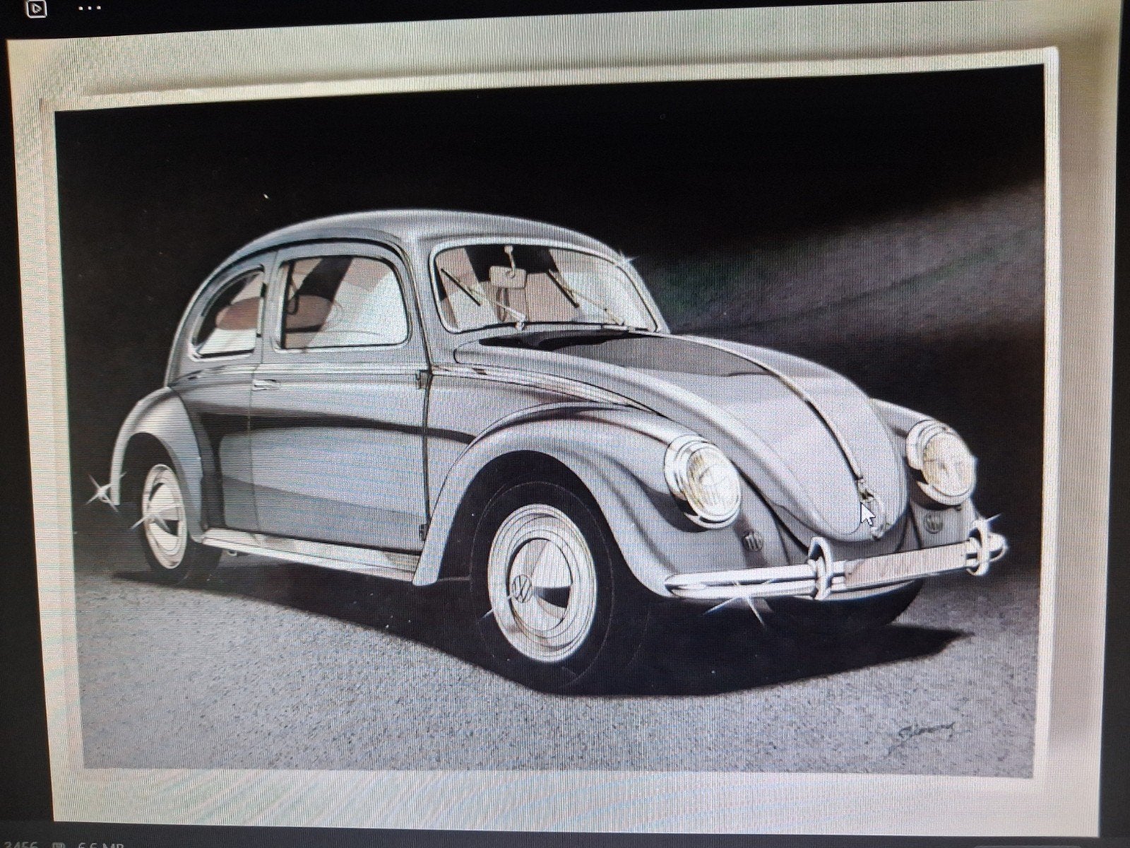 Klassieke Kever Ansichtkaart groot model Vintage Auto Kunst, Ophalen of Verzenden