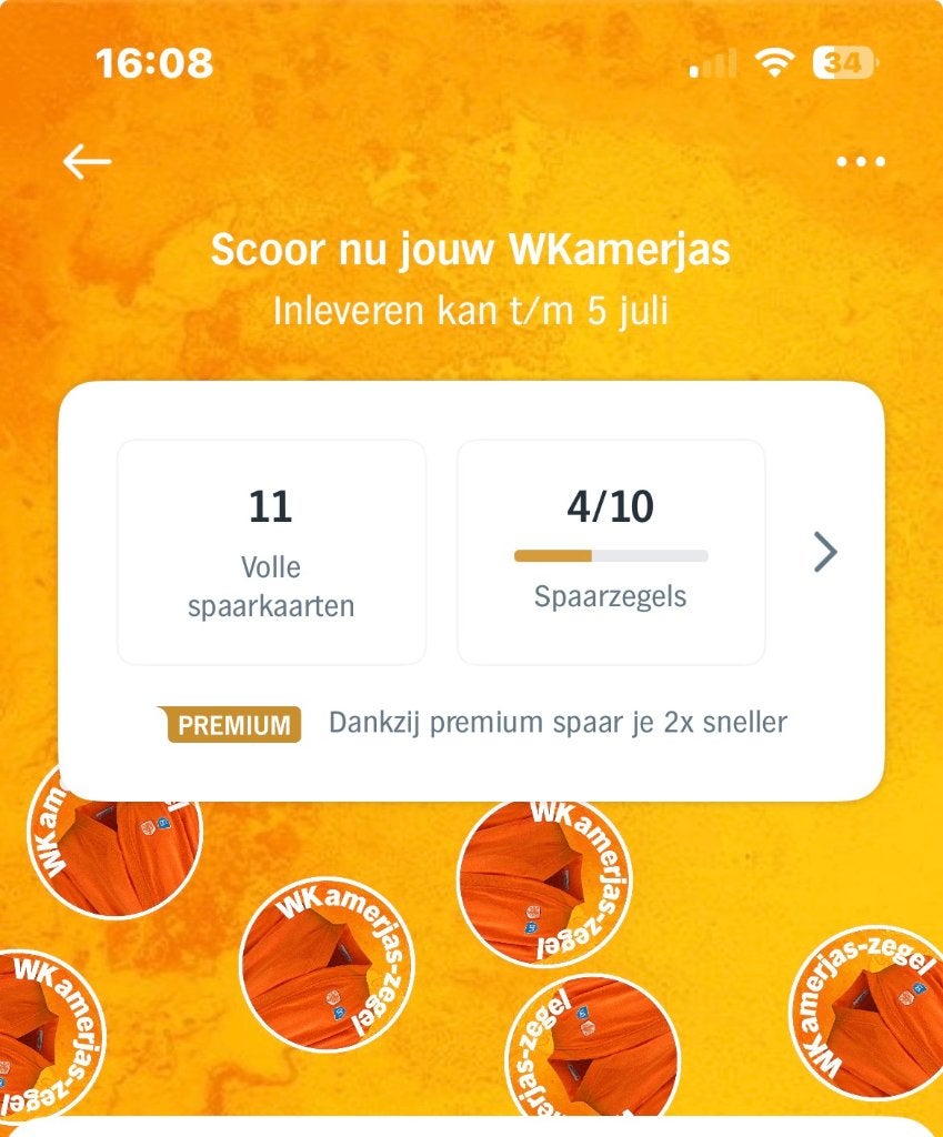 WKamerjas spaarzegels Albert Heijn, Verzamelen, Albert Heijn, Ophalen