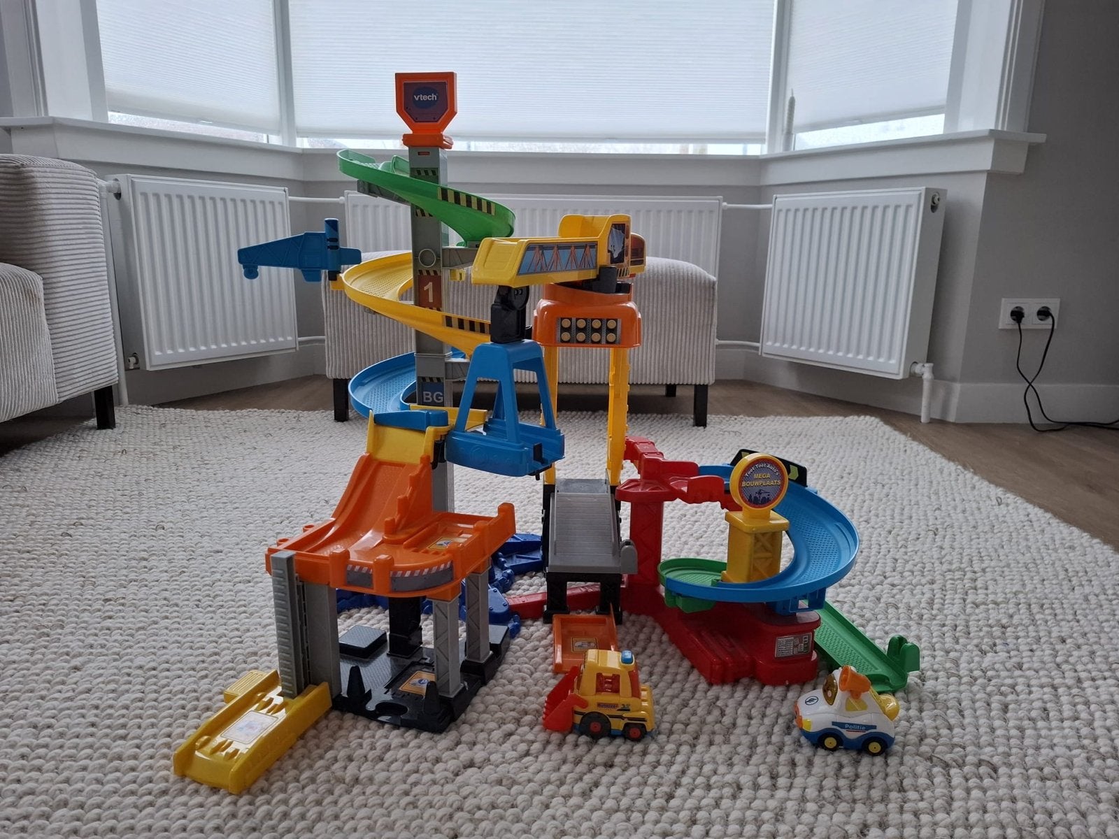 Vtech Bouwplaats, Garage, 3 Auto's & Wegdelen (ook los), Ophalen, Gebruikt, 2 tot 4 jaar