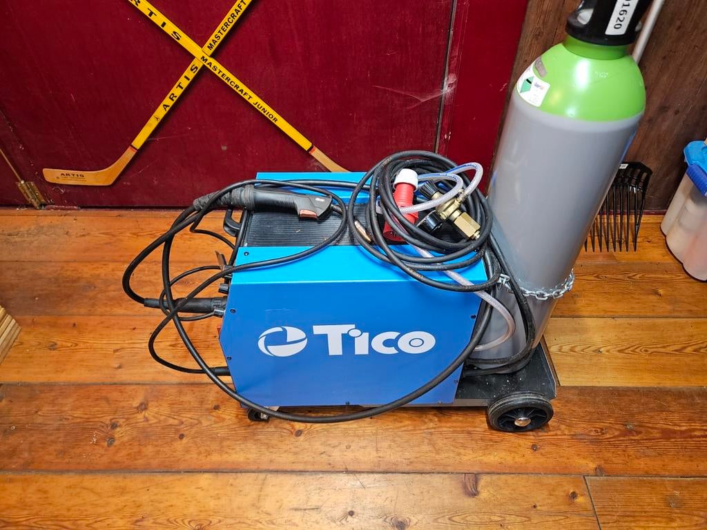 Tico Kombimig 160/180A Lasapparaat met gasfles, Doe-het-zelf en Verbouw, Gereedschap | Lasapparaten, Ophalen, Gebruikt, 150 tot 250 ampère