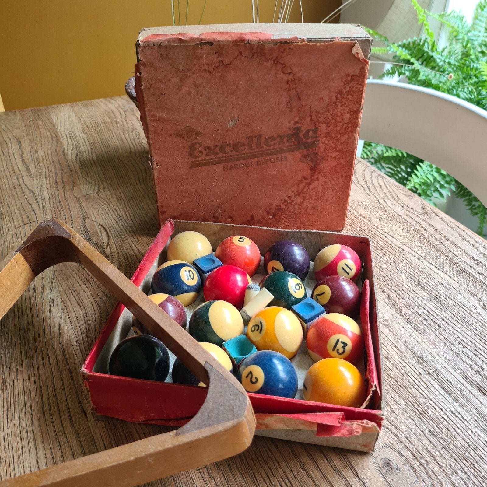 Vintage, antieke (pool-) biljartballen, Ophalen of Verzenden, Gebruikt, Pooltafel