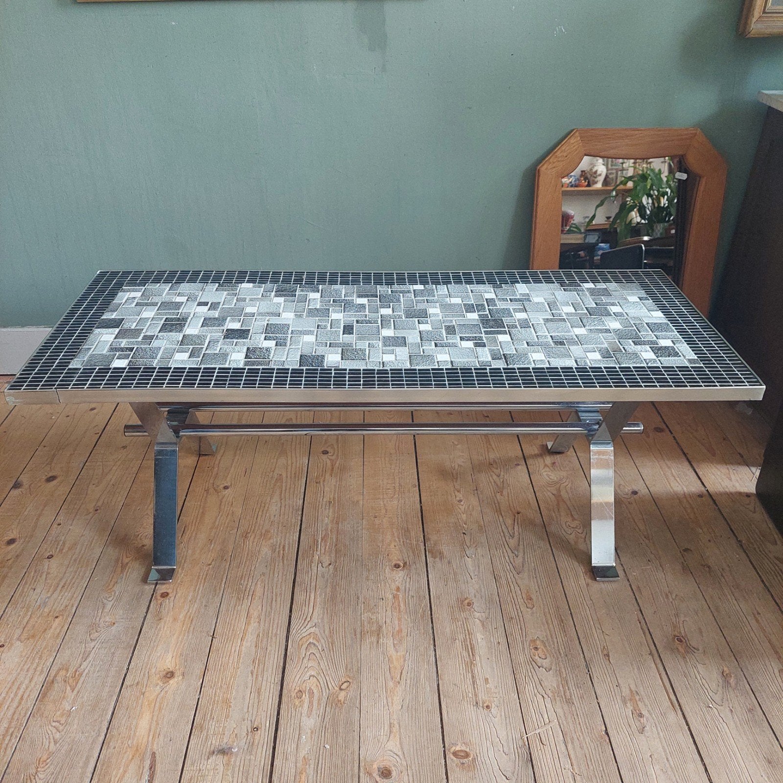 Lucky Vintage grote sixties salontafel tegeltafel, Ophalen, Gebruikt, 100 tot 150 cm, .