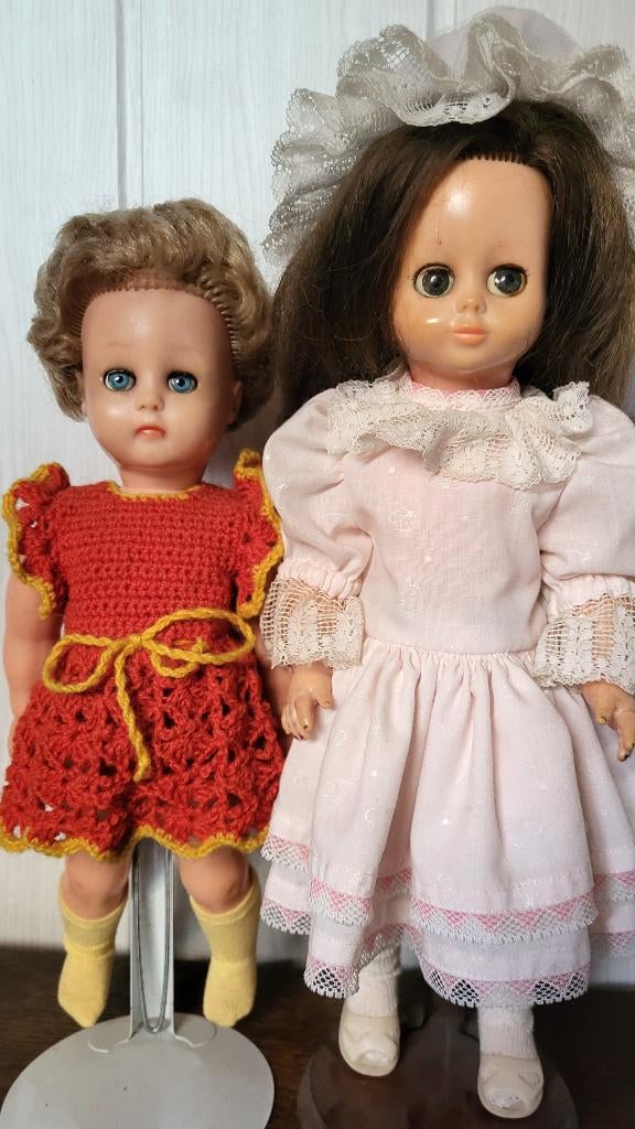 2 vintage Unica poppen, Ophalen of Verzenden, Gebruikt, Pop