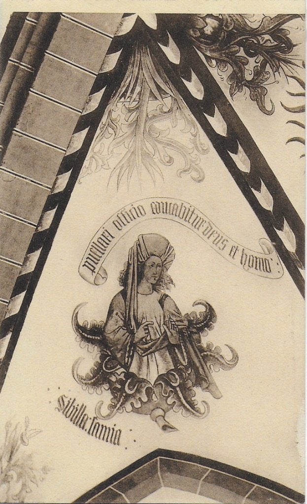 Zutphen Gewelfschildering Kerk Oude Ansichtkaart ( 10056), Ophalen of Verzenden, 1960 tot 1980