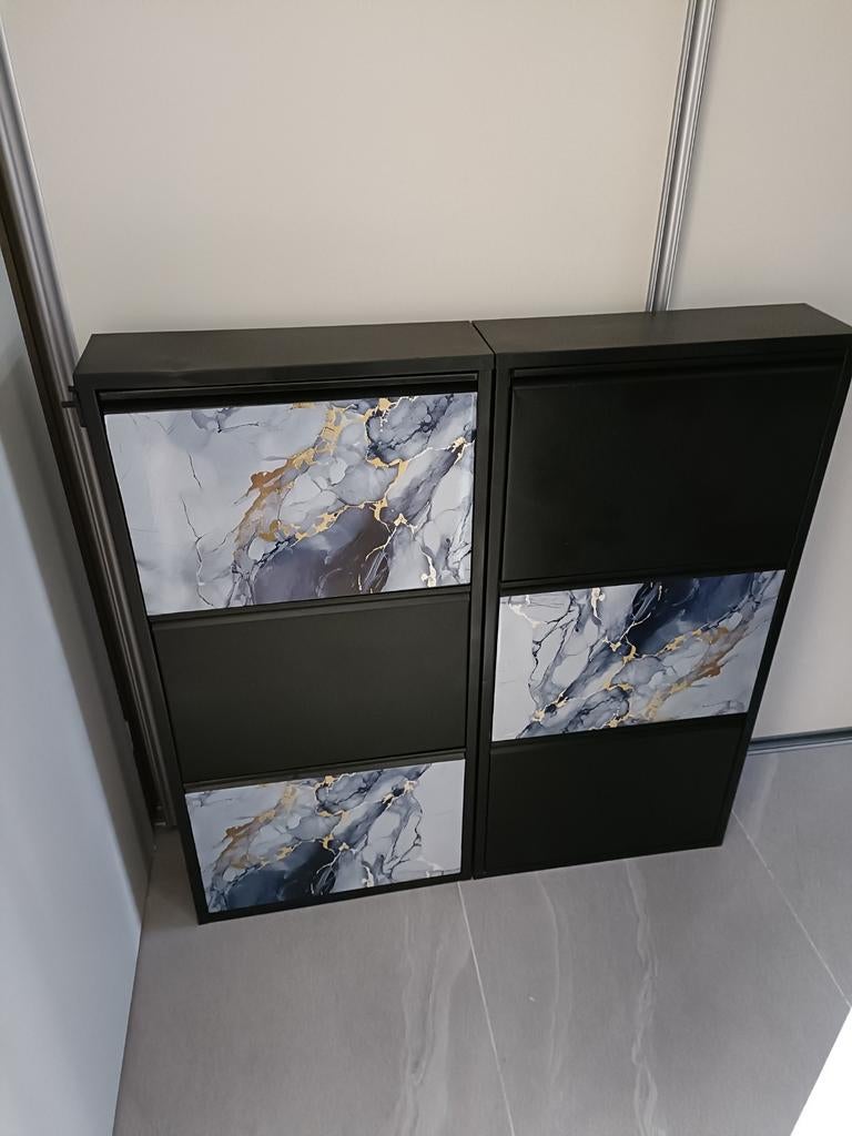 Schoenenkast met marmerlook fronten per stuk 25€,samen 50 €, Huis en Inrichting, Kasten | Schoenenkasten, Ophalen of Verzenden