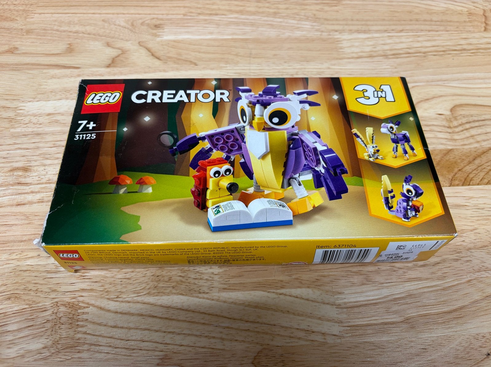 LEGO Creator 3in1 Uil 31125 -  in doos, Ophalen of Verzenden, Zo goed als nieuw, Overige merken
