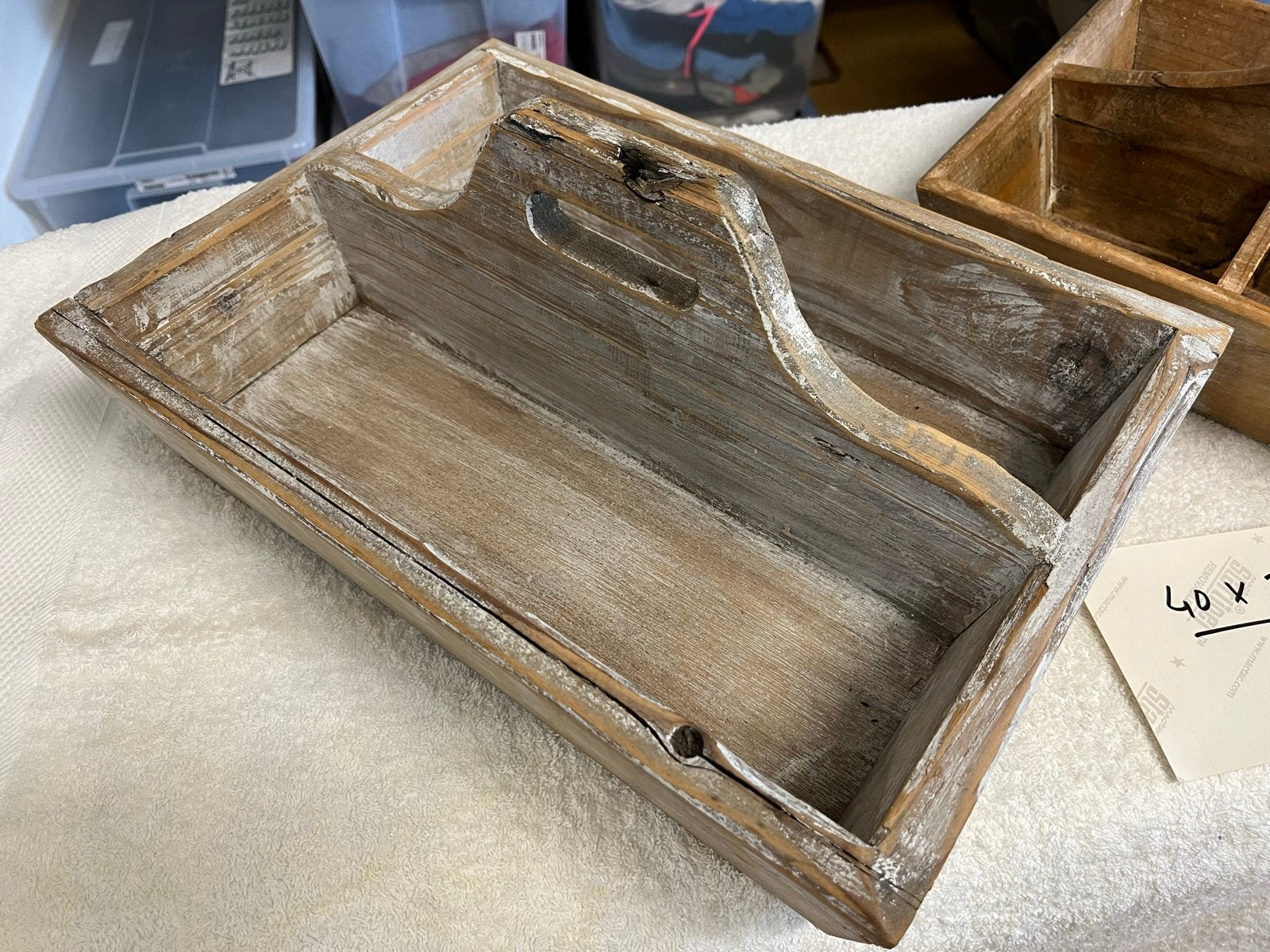 2 houten bakjes - Los te koop, Hout, Gebruikt, Ophalen of Verzenden, Landelijk
