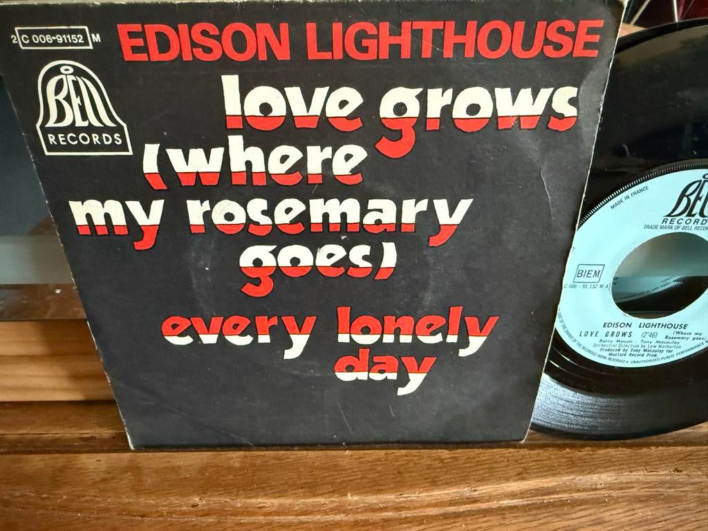 Edison Lighthouse - Love Grows (Where My Rosemary Goes) Sing, Cd's en Dvd's, Vinyl Singles, 7 inch, Single, Ophalen of Verzenden